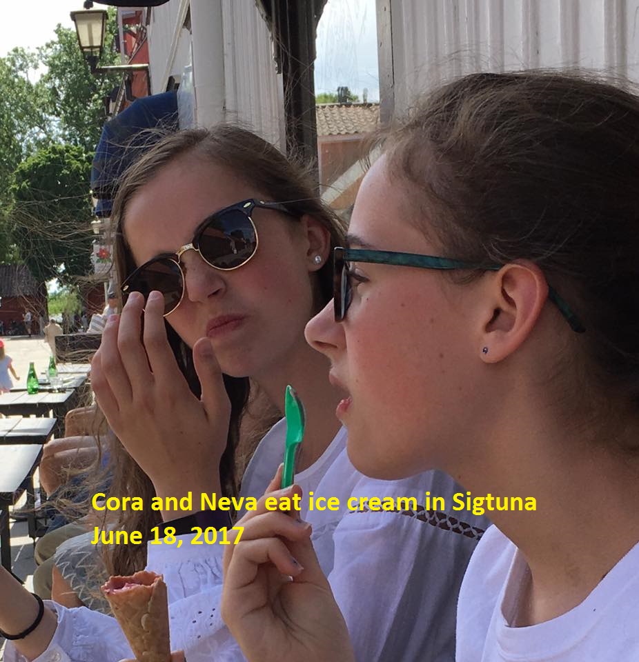 Cora and Neva in Sigtuna Sweden